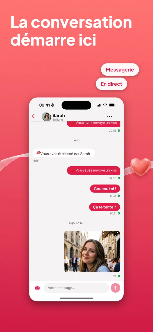 La conversation démarre ici